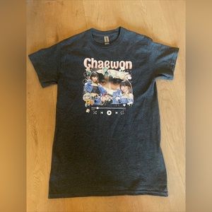 Kpop T-shirt le sserafim Kim Chaewon Unisex size Small grey washed vintage tee
